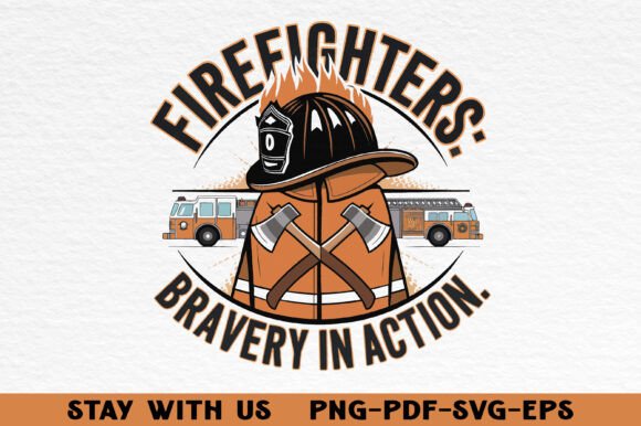 Firefighter Trendy Graphic: A Bold SVG & PNG Tribute