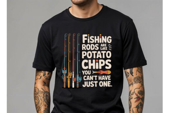 Fishing Rods Like Potato Chips Graphic: A Designer's Catch