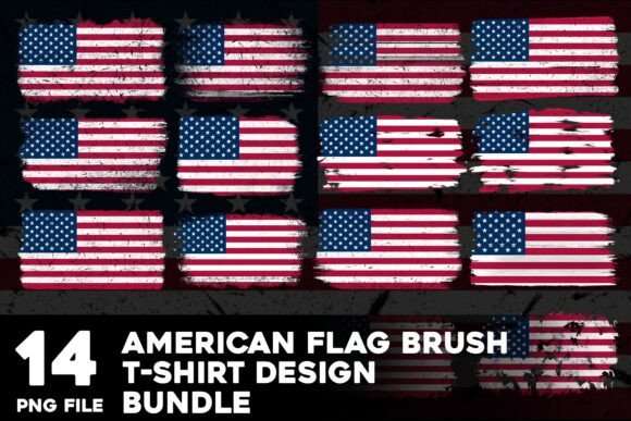 Grunge American Flag Graphic Bundle: Bold & Patriotic Design Assets