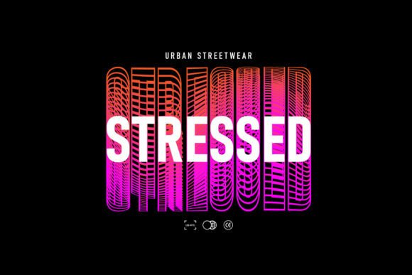 Stressed Graphic Tee Design: Urban Edge for Modern Brands