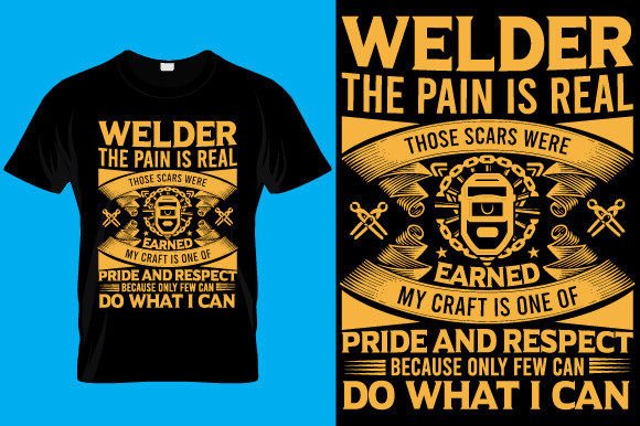 Welder Vector: Motivational Graphic for Bold Apparel